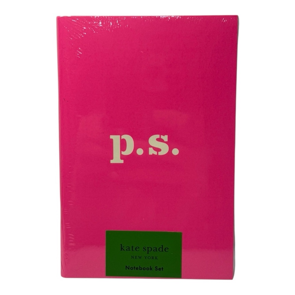 kate spade new york “P.S.” Notebook Set – Pink & Orange – New Sealed